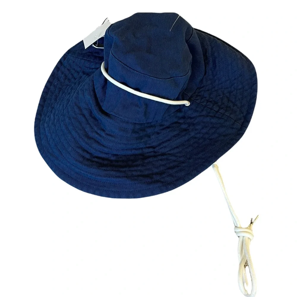 NWT ZARA COTTON BUCKET HAT NAVY SMALL